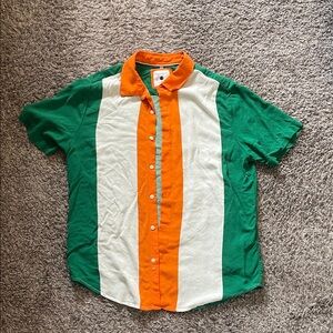 Denim & Flower Short Sleeve Button Down